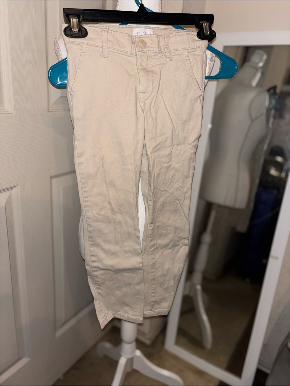Place Kids Cream Straight-Leg Jeans